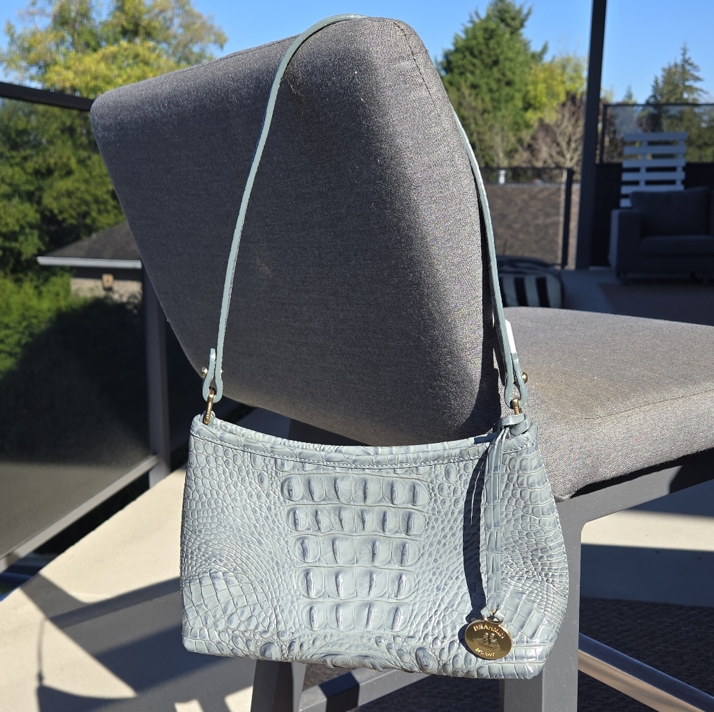 Brahmin Lorelei Croc Embossed Shoulder Bag